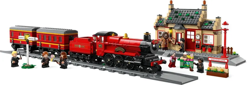 Train and station building blocks set