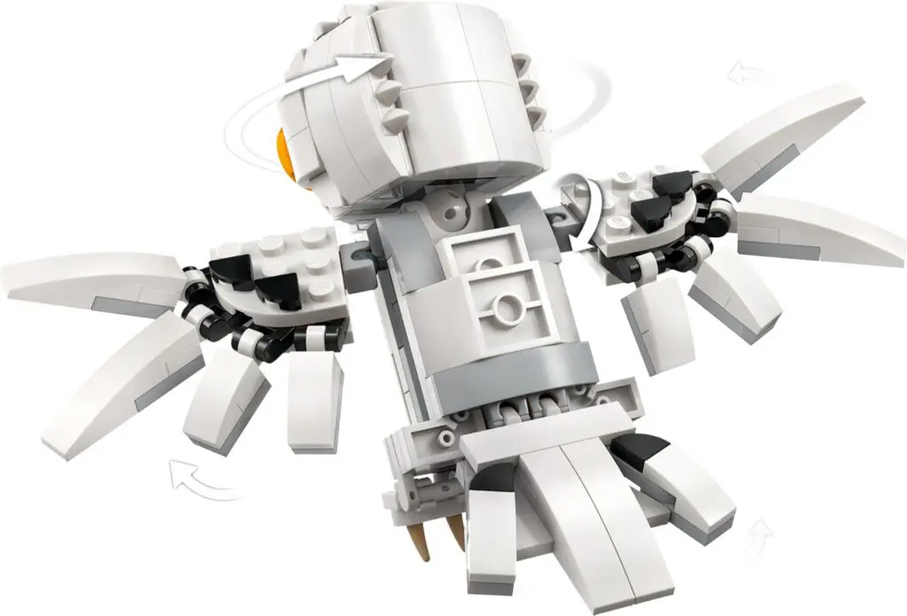 LEGO bird model with movable wings