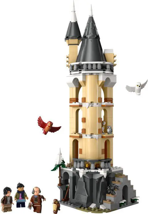 LEGO castle tower with minifigures