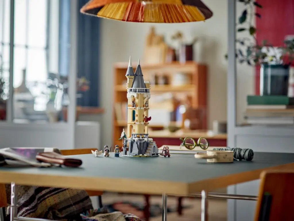 Toy castle on dining table