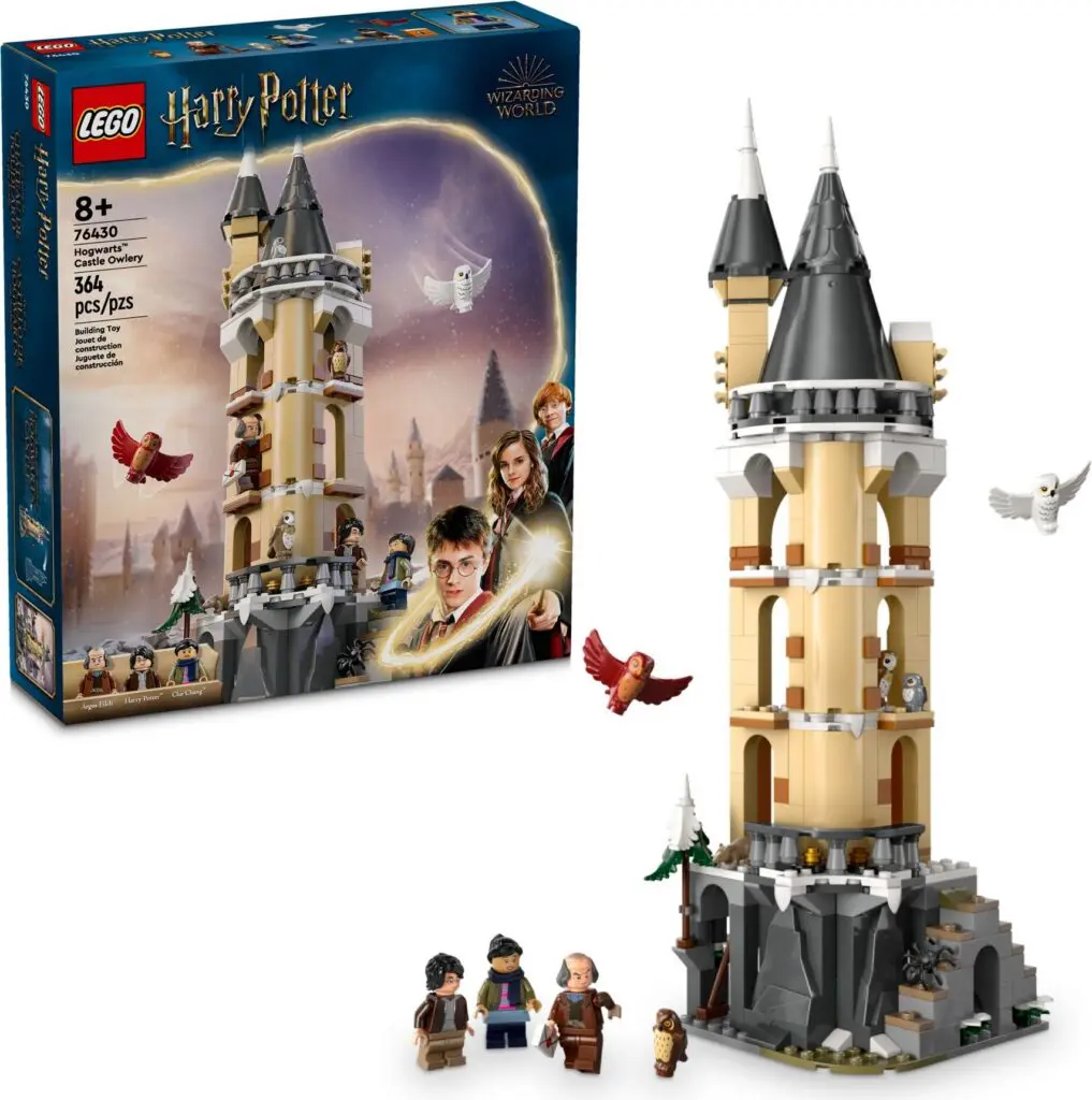 Hogwarts tower LEGO set and characters