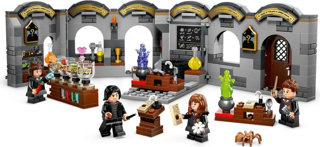 LEGO characters in magical classroom setting