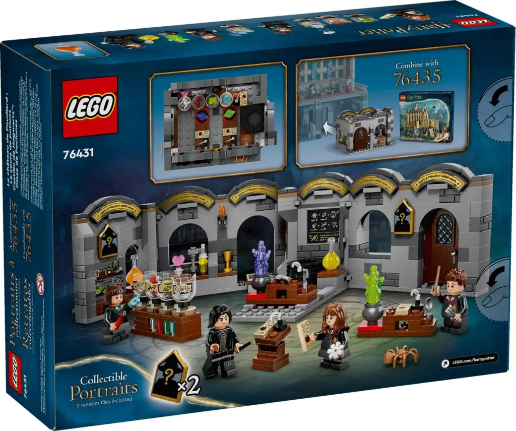 LEGO set with wizarding classroom scene