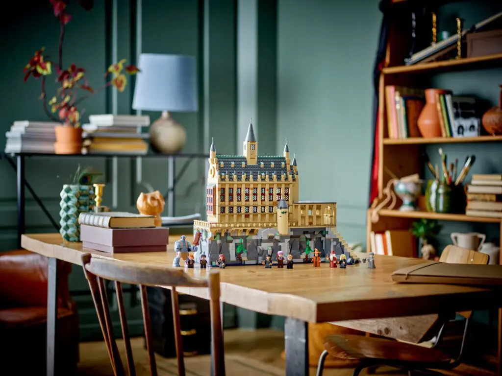 Toy castle in cozy room setting