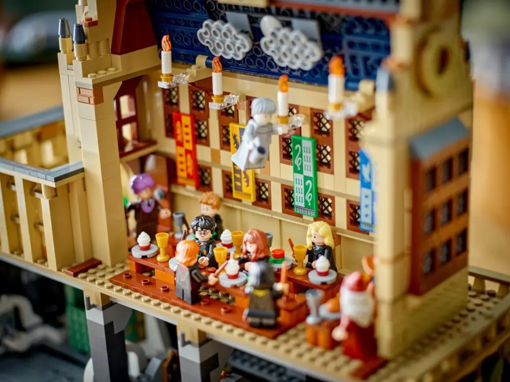 Miniature figures in LEGO hall