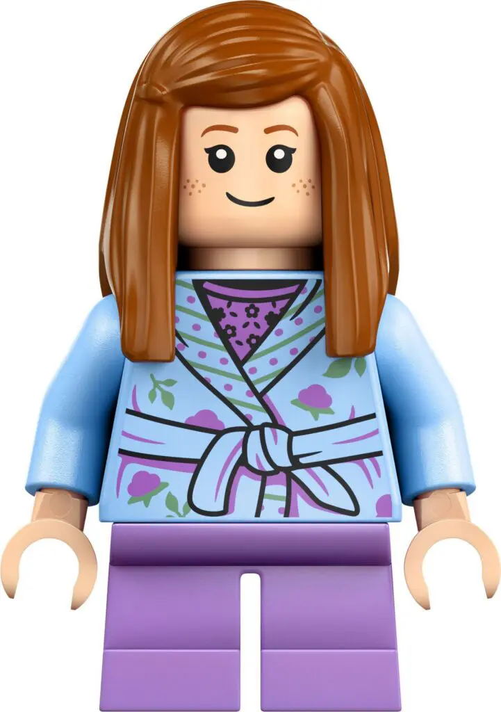 Mini figure wearing purple pants