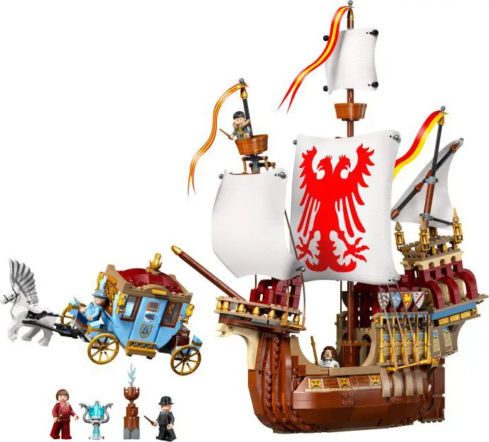 Building set with ship and carriage