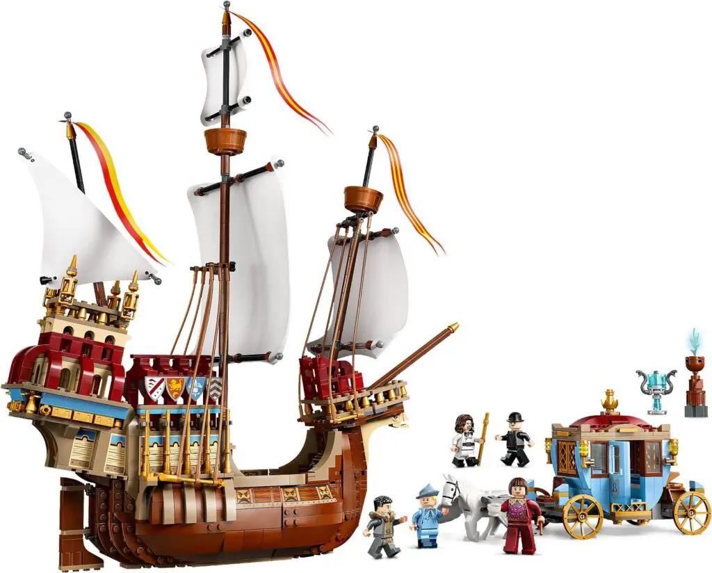 Toy pirate ship and figures