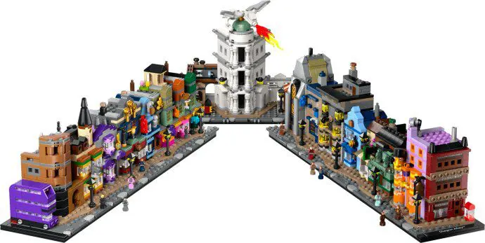 Miniature Lego urban landscape model