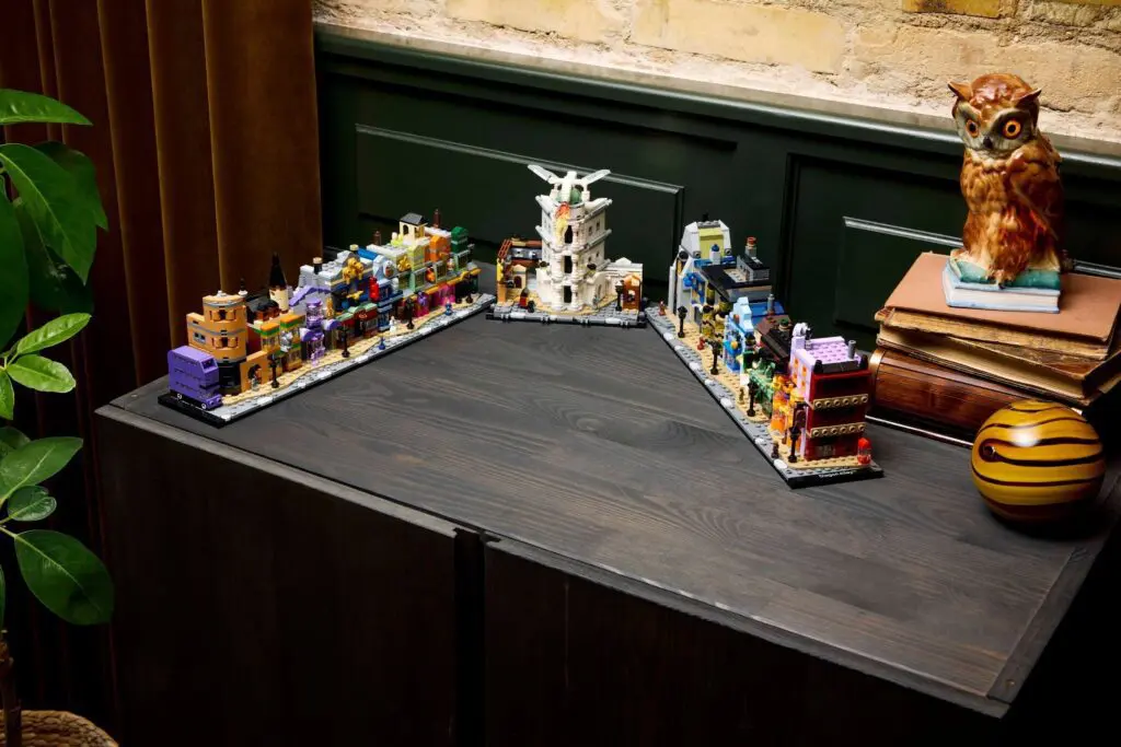 Miniature cityscape model on a table