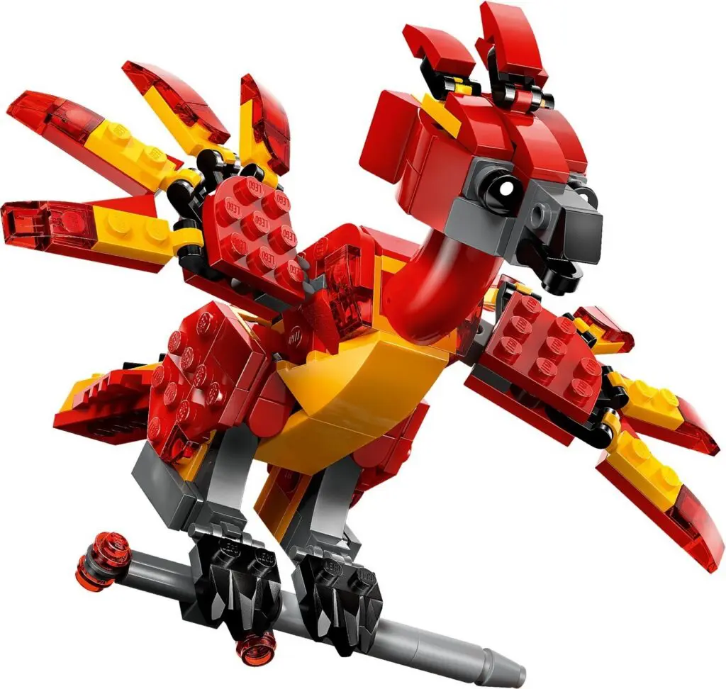 Colorful LEGO phoenix toy