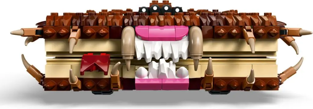 Lego creature with sharp fangs