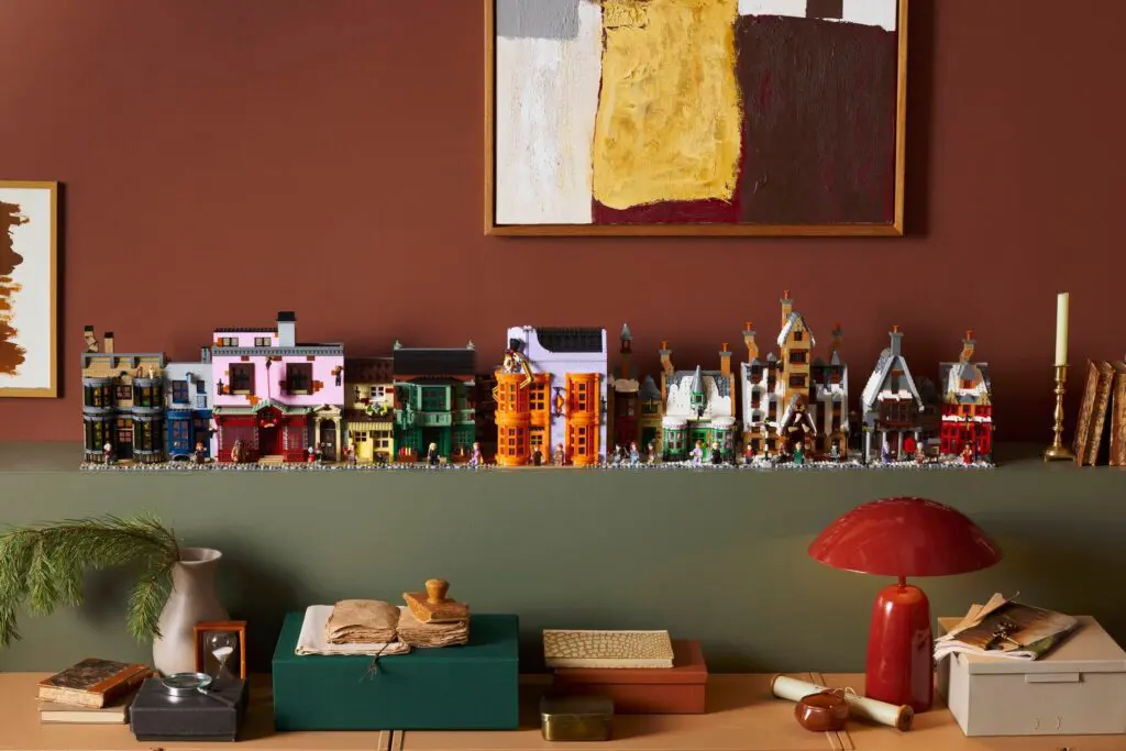 Colorful Lego buildings display