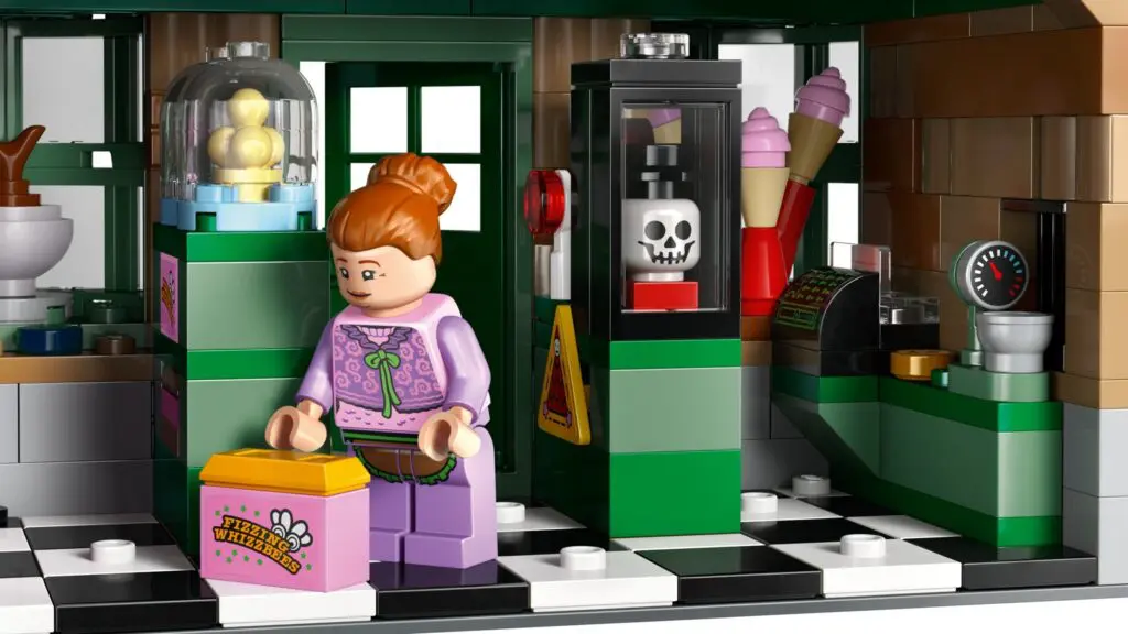 Lego figure in ice cream shop