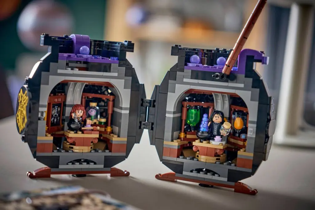Toy scene featuring wizard minifigures