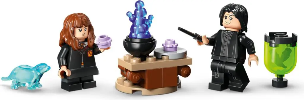 Wizard and witch with potion accessories