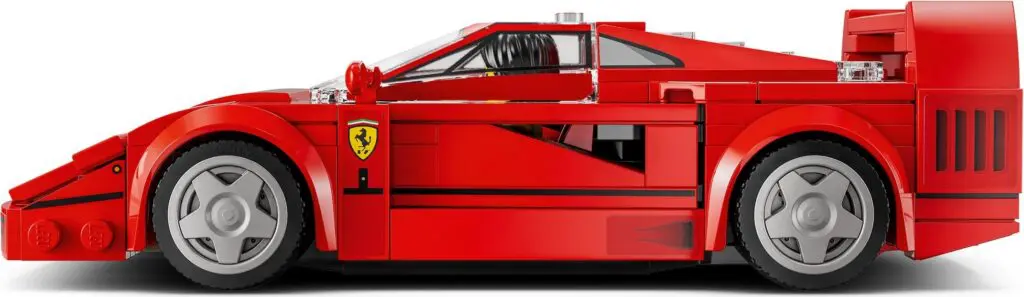 Detailed red Lego vehicle design