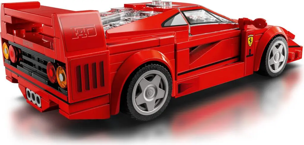 Detailed red car brick set