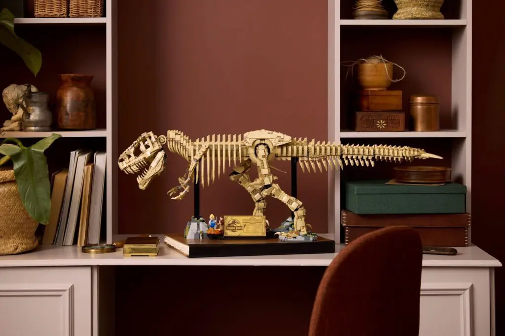 Dinosaur model on a desk
