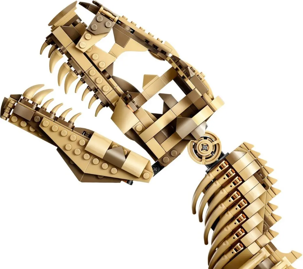 LEGO dinosaur jaw and spine