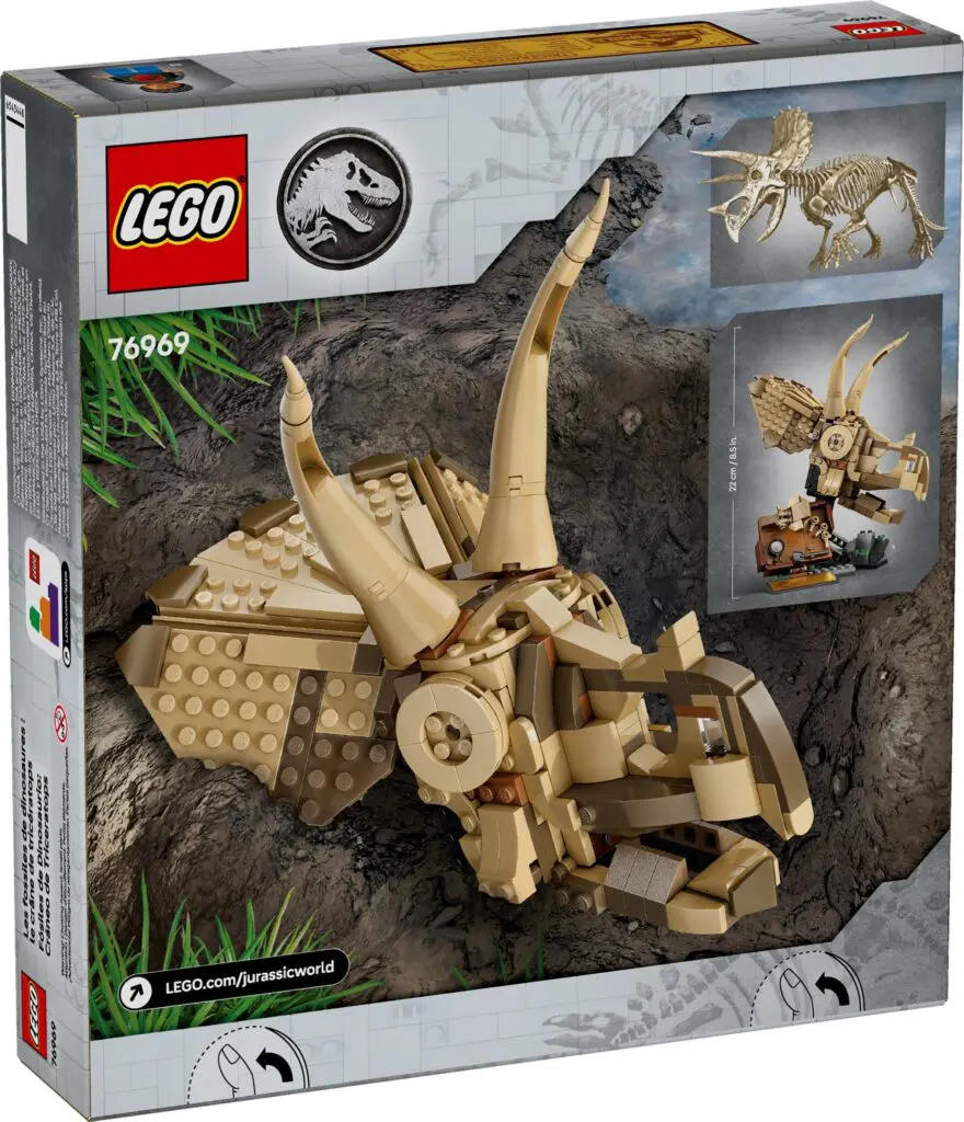 LEGO Jurassic World Triceratops Fossil set