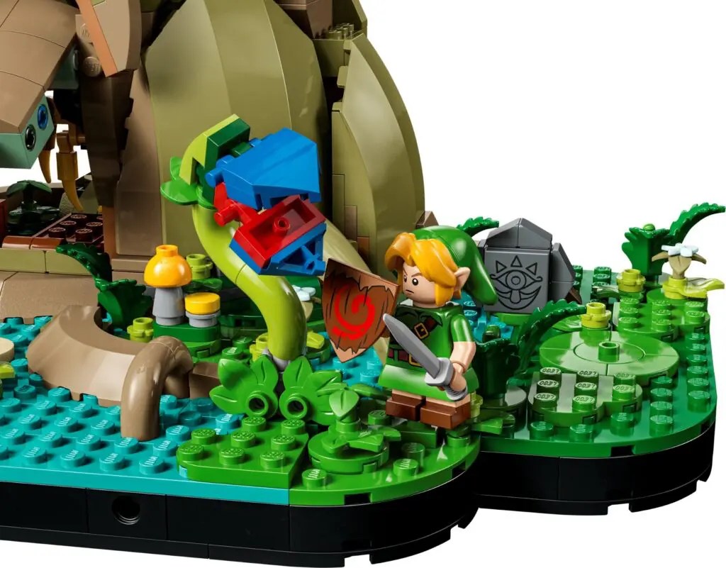 Lego character in forest scene