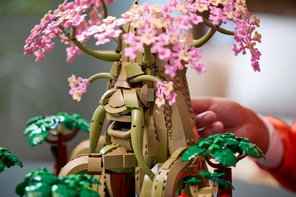 Lego tree with pink blossoms