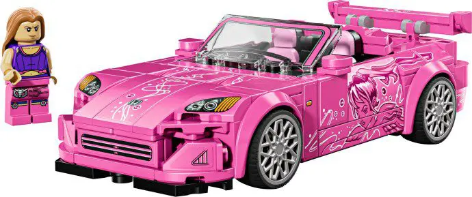 Colorful LEGO car and character duo