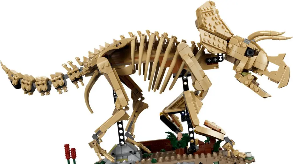 LEGO dinosaur model in beige color