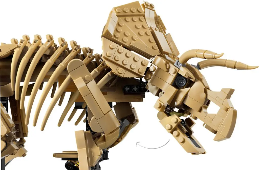Dinosaur fossil built with LEGO