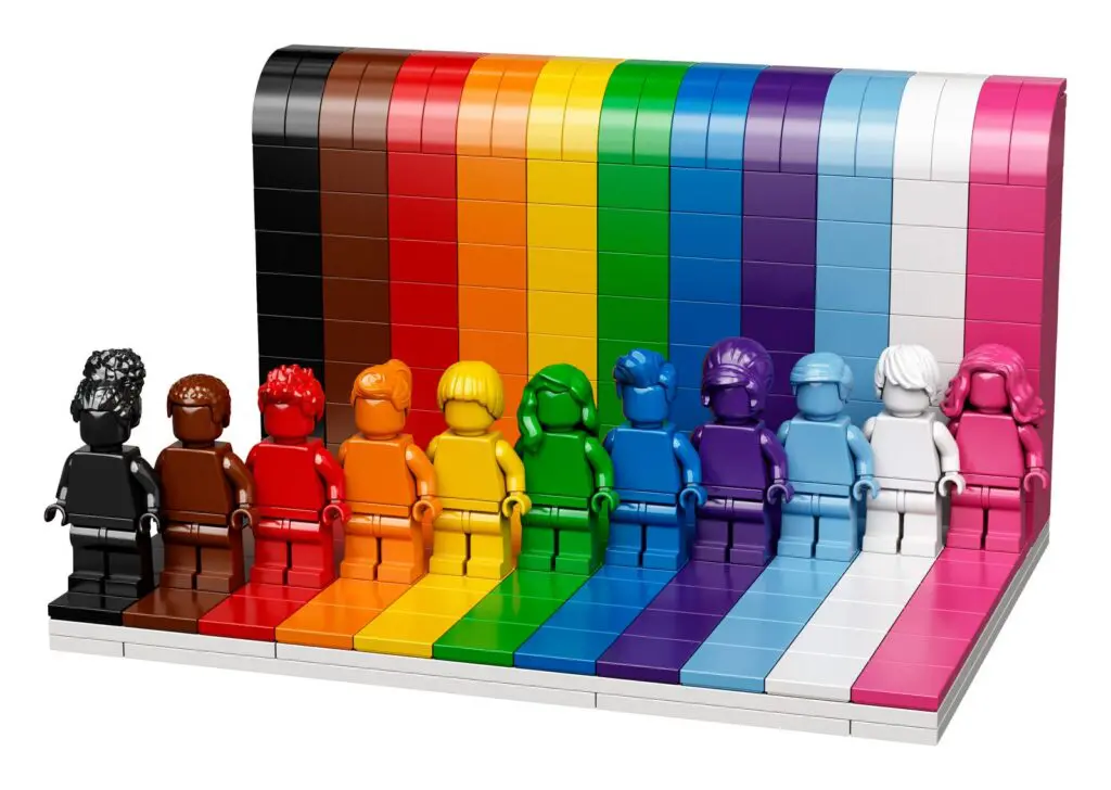 Vibrant Lego bricks and figures arrangement