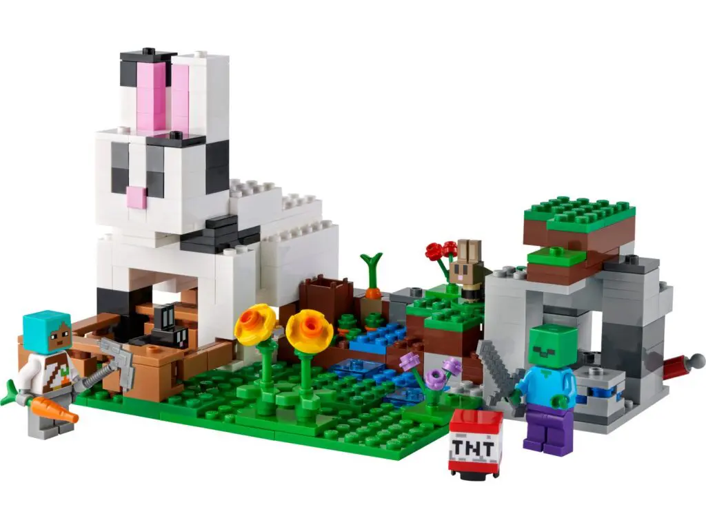 Minecraft-themed LEGO set with figures