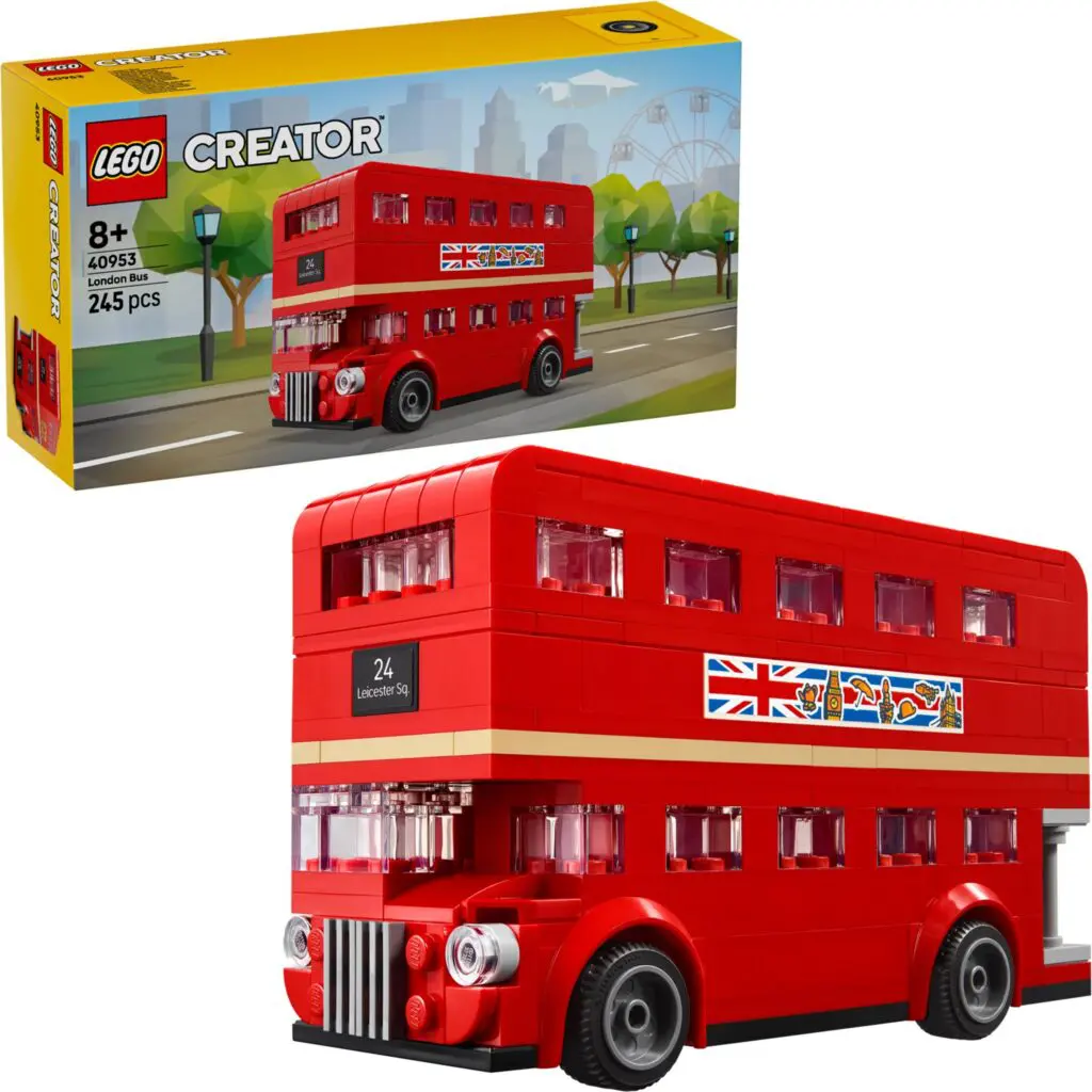 Toy bus building set box