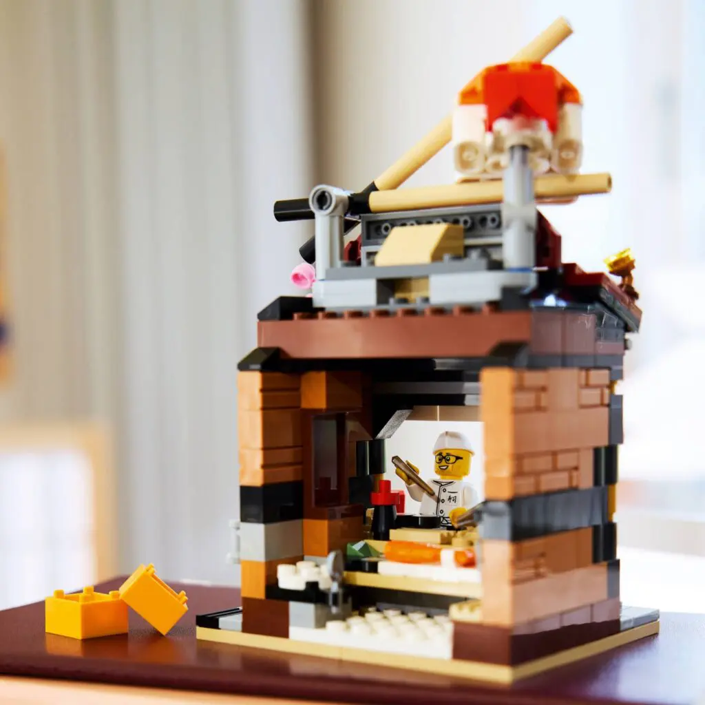 LEGO model with a mini-figure inside