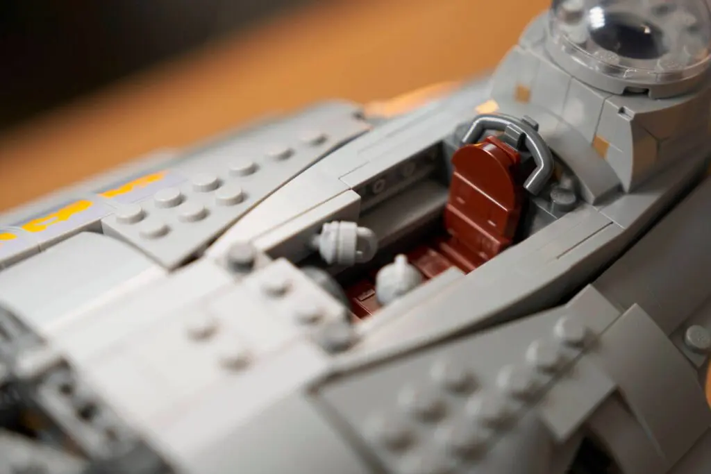 LEGO spaceship cockpit with seat details