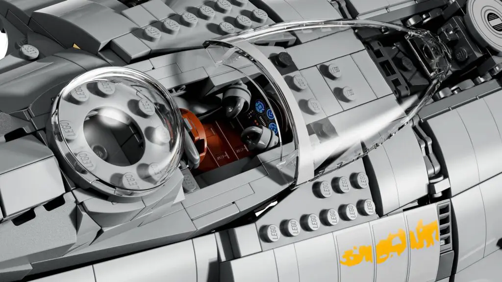 Close-up of LEGO spaceship control panel