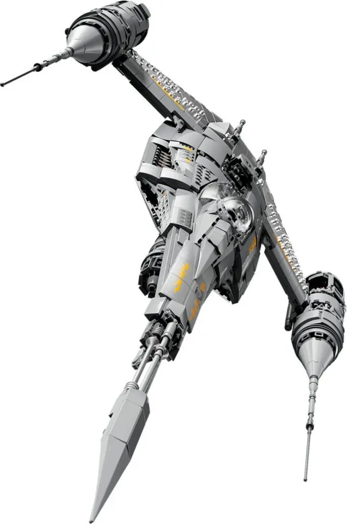 Detailed toy spacecraft with pointed nose