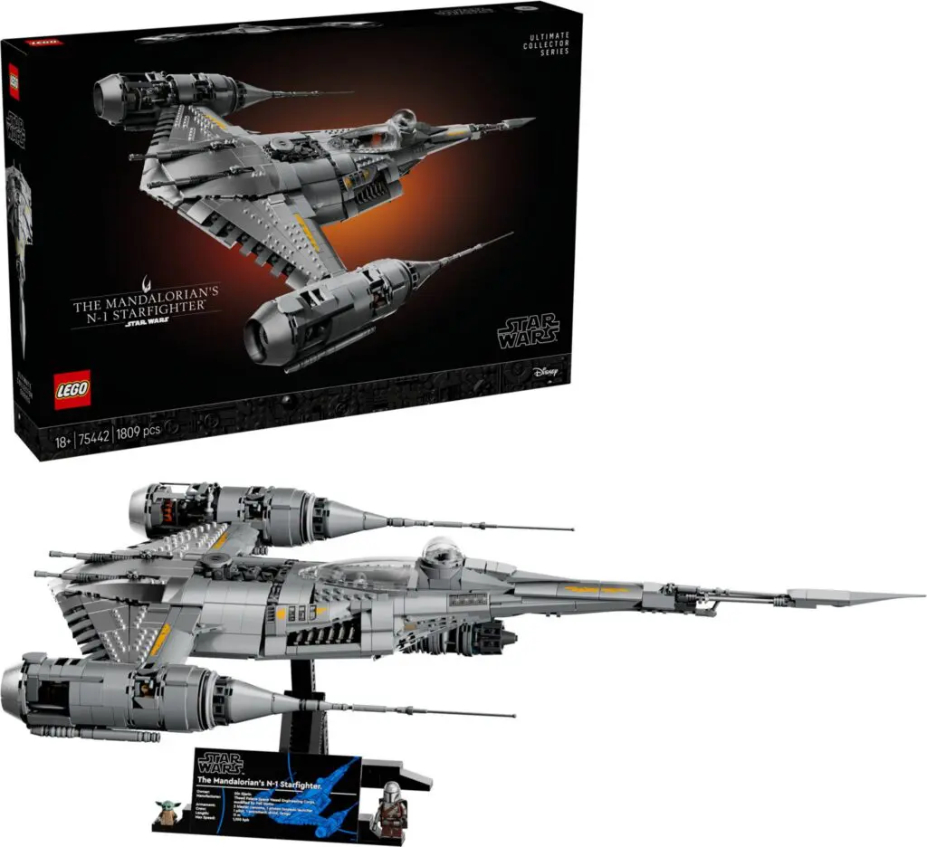 Star Wars LEGO model displayed