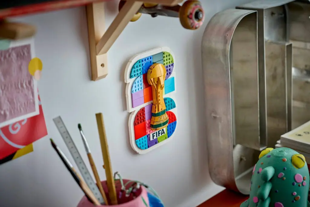 Unique wall-mounted FIFA trophy art