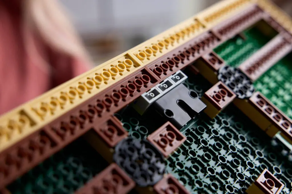 Colorful LEGO bricks in assembly