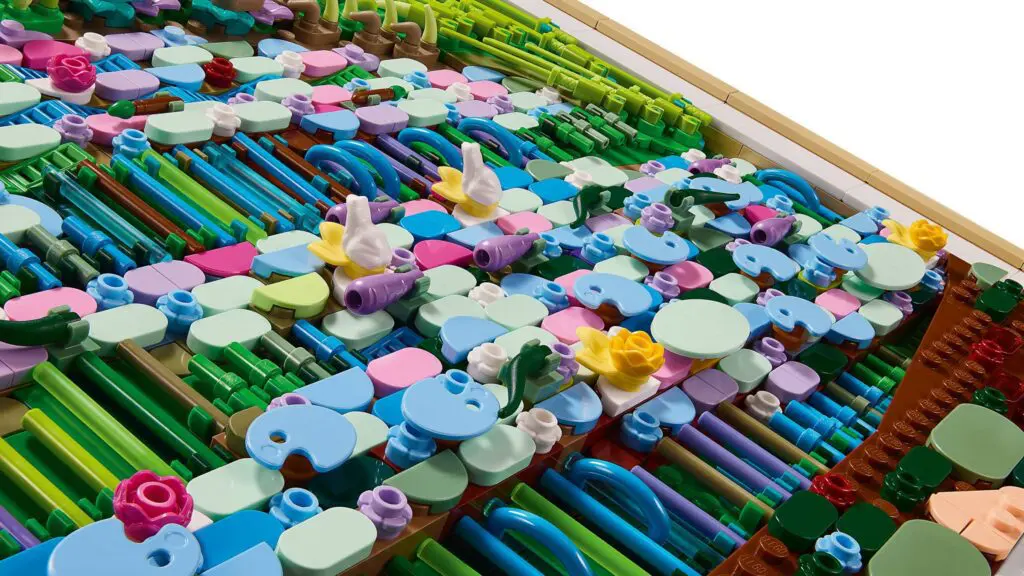 Colorful abstract art with floral elements