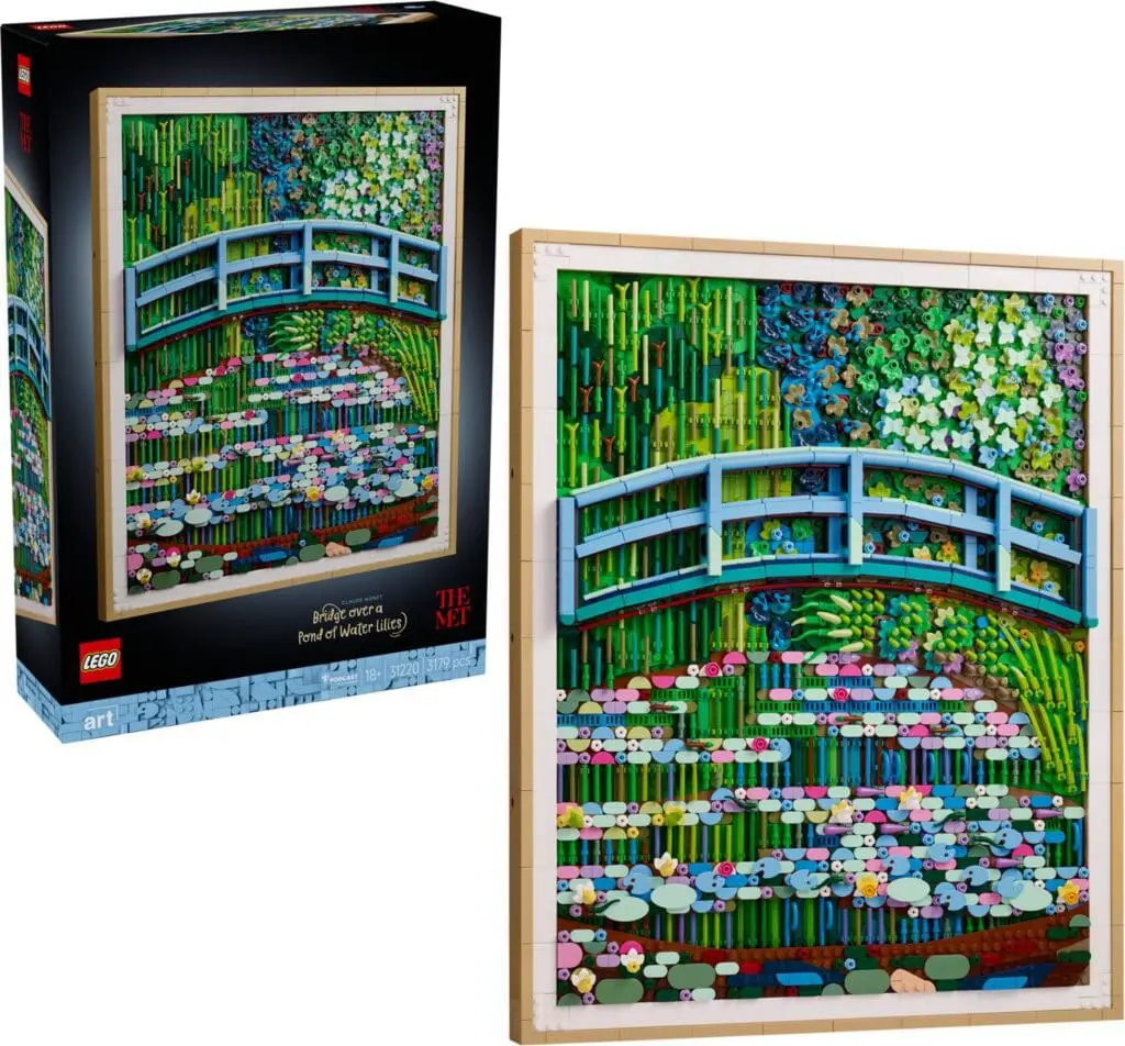 LEGO brick depiction of a bridge