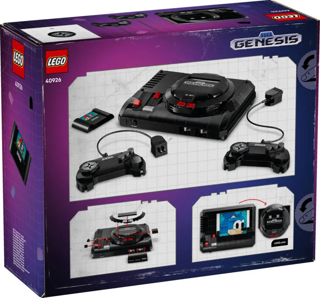 Retro gaming LEGO set packaging