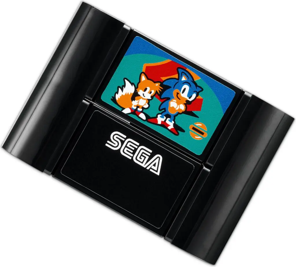 Sega game cartridge with colorful label