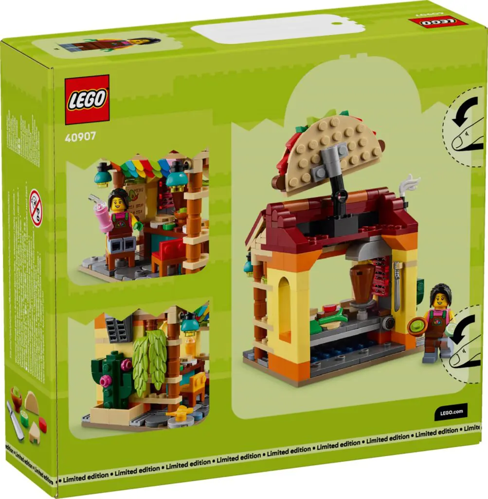 Colorful LEGO taco building kit