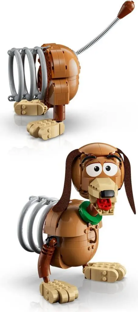 Toy dog with flexible spring body