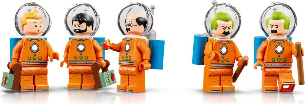 Astronaut LEGO figures with tools