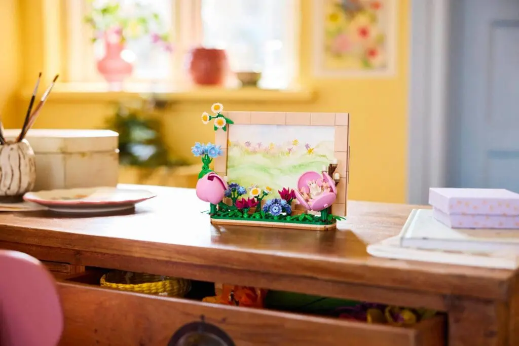 Cute spring decor with floral accents
