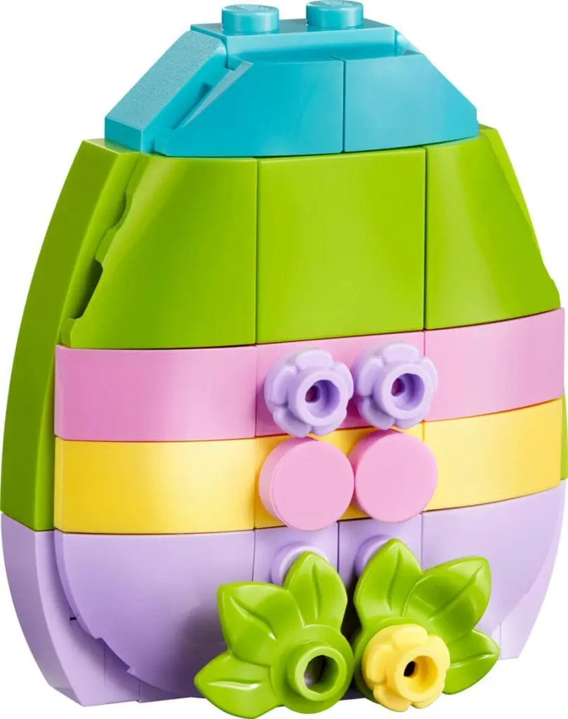Vibrant LEGO egg-shaped creation