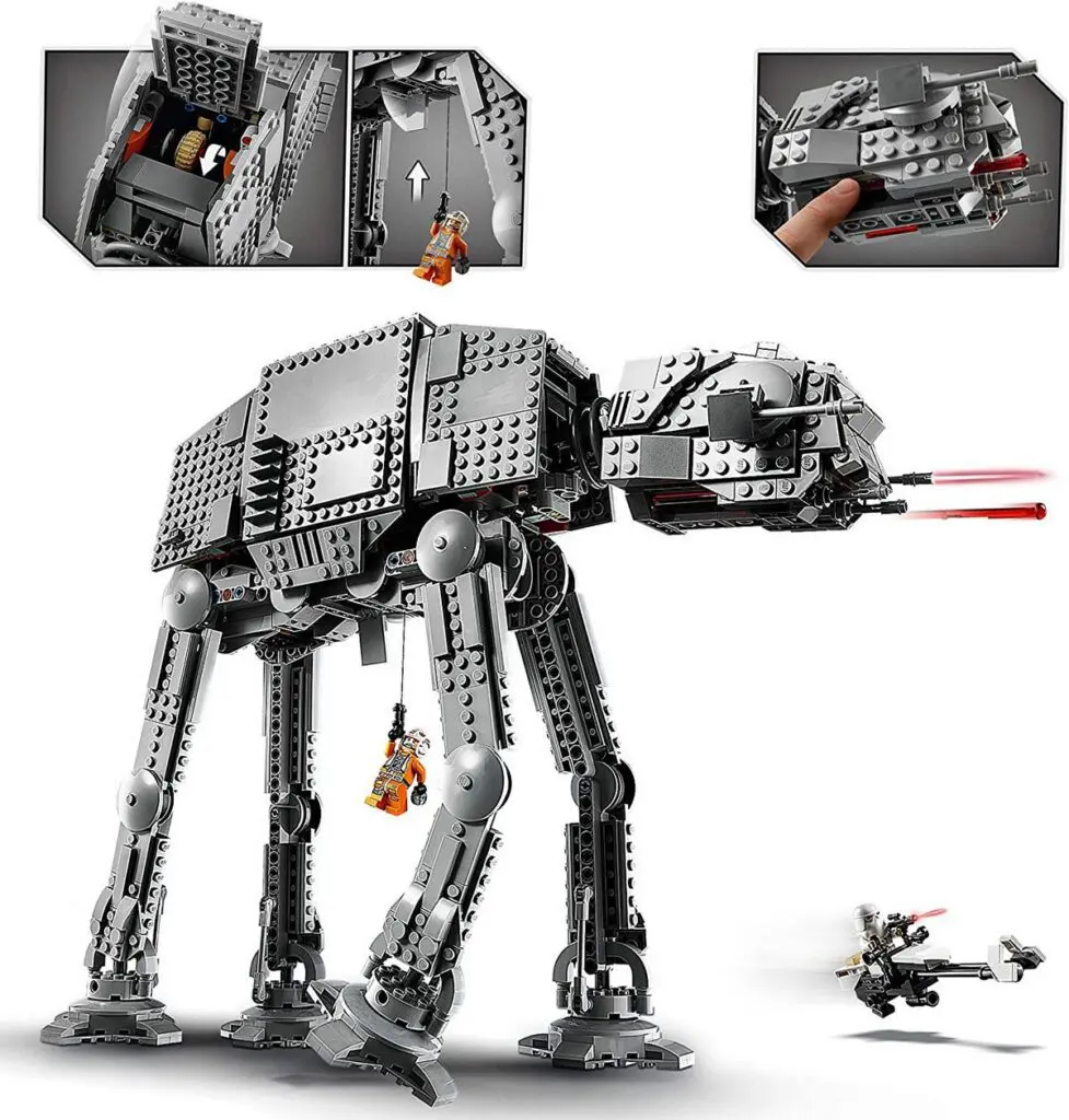 Detailed LEGO Star Wars AT-AT set